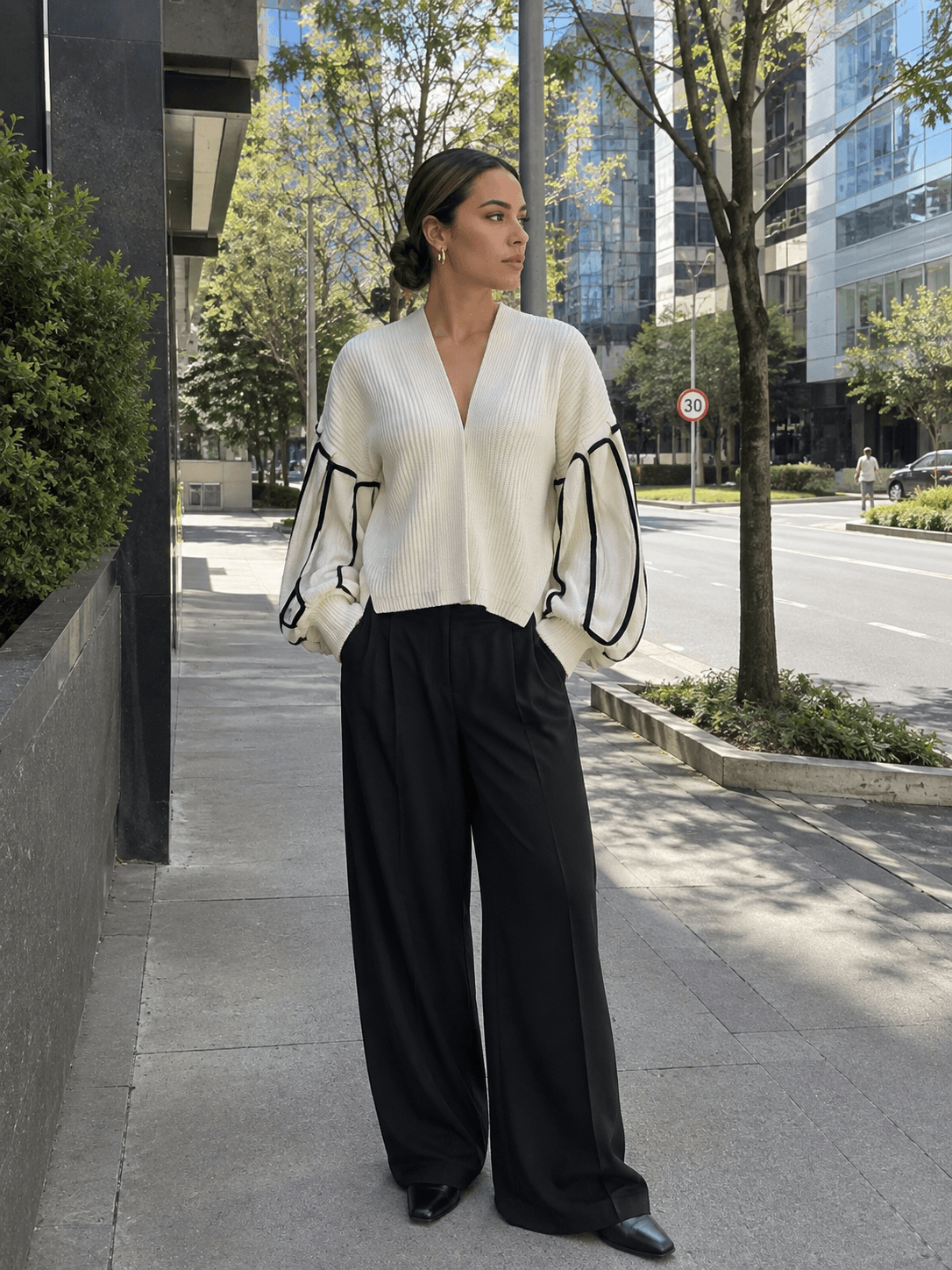 Cardigan Globo Blanco