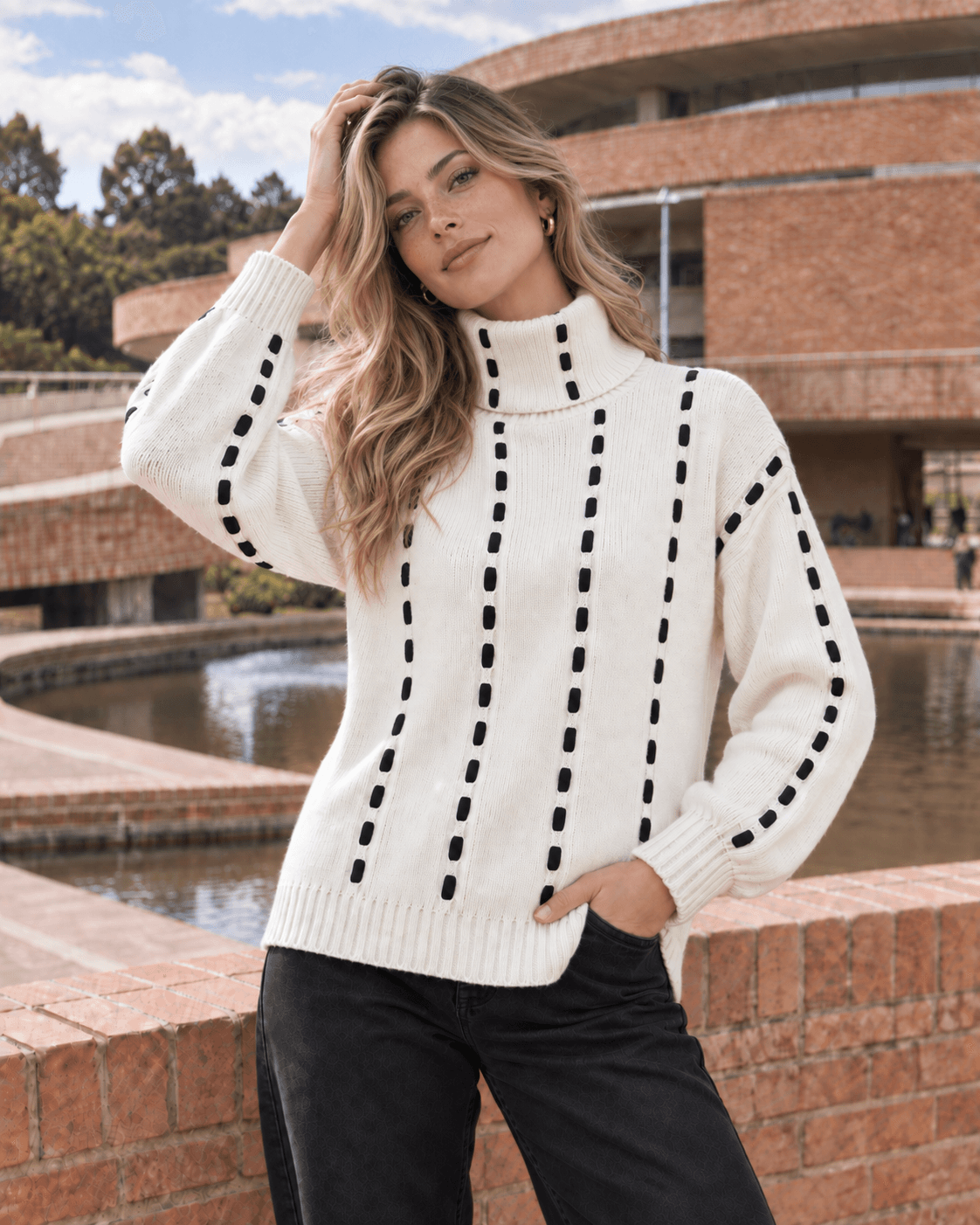 Sueter Mosaico Blanco